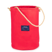 Load image into Gallery viewer, Cobb Canvas bucket in red with rope handle
