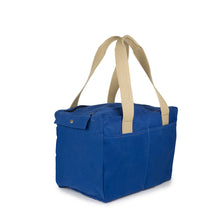 Load image into Gallery viewer, Cobb Canvas Cabin Bag in blue, with four outer pockets and strong webbing handles. Ideal as a weekend bag or travel bag.
